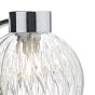 Yasmin Wall Light Polished Chrome and Ribbed Glass