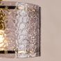 Yeva Pendant Natural Brass and Smoked Glass
