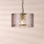Yeva Pendant Natural Brass and Smoked Glass