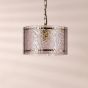 Yeva Pendant Natural Brass and Smoked Glass