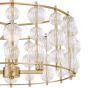 Yuridia 4 Light Pendant Satin Gold and Ribbed Glass