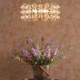 Yuridia 4 Light Pendant Satin Gold and Ribbed Glass