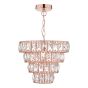 Yvella Pendant Polished Copper and Crystal