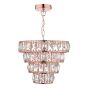 Yvella Pendant Polished Copper and Crystal