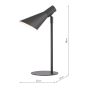 Zahira Task Lamp Matt Black