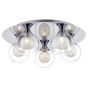 Zeke 5 Light Flush Polished Chrome
