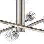 Zonda 6 Light Semi-Flush Brushed Nickel and Crystal