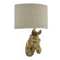 Abby Zebra Wall Light Gold with Natural Linen Shade