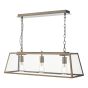 Academy 3 Light Bar Pendant Antique Copper and Glass