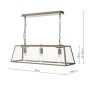 Academy 3 Light Bar Pendant Antique Copper and Glass