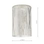 Easy Fit Cylinder Ribbed Glass Shade