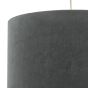 Akavia Grey Velvet Drum Shade 35cm