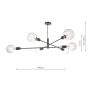 Alana 6 Light Pendant Black