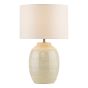 Amsara Table Lamp Cream Ceramic and Antique Brass With Shade