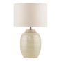 Amsara Table Lamp Cream Ceramic and Antique Brass With Shade
