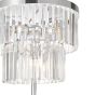 Angel 6 Light Floor Lamp Crystal and Polished Chrome