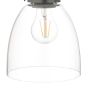 Arvin Industrial Wall Light Antique Chrome with Clear Glass Shade
