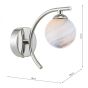 Atiya Wall Light Polished Chrome With Planet Style Glass