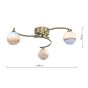 Atiya 3 Light Semi Flush Antique Brass With Planet Style Glass