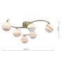 Atiya 6 Light Semi Flush Antique Brass With Planet Art Glass