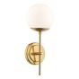 Bombazine Wall Light Natural Brass Opal Glass