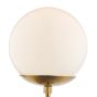 Bombazine Wall Light Natural Brass Opal Glass