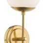 Bombazine Wall Light Natural Brass Opal Glass