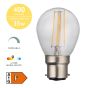 (Pack of 5) LED B22/BC Golf Ball Light Bulb (Lamp) 4w 400lm 2700k