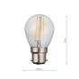 (Pack of 5) LED B22/BC Golf Ball Light Bulb (Lamp) 4w 400lm 2700k