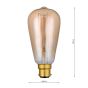 (Pack of 5) LED Rustika Light Bulb (Lamp) B22 4W 240LM