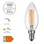(Pack of 5) LED SES/E14 Candle Light Bulb (Lamp) 4w 400lm 4000k