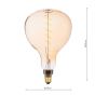 Single Vintage LED ES/E27 GLS Light Bulb (Lamp) 4w 265lm 2200k
