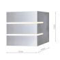 Cacheta Outdoor Wall Light Stainless Steel & Opal LED IP44