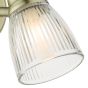 Cedric Bathroom Single Wall Spotlight Antique Brass Glass IP44