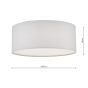 Cierro 3 Light Flush Ivory 40cm