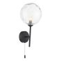 Cohen Wall Light Matt Black With Clear Dimpled Glass