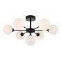Cohen 7 Light Semi-Flush Matt Black Fitting Only