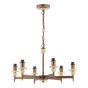 Colenza 6 Light Pendant Antique Bronze and Travertine Fitting Only