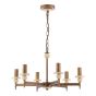 Colenza 6 Light Pendant Antique Bronze and Travertine Fitting Only