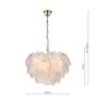 Courtney 10 Light Pendant Textured Glass and Antique Brass