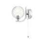 Cradle Wall Light Polished Chrome With Twisted Glass