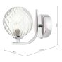 Cradle Wall Light Polished Chrome With Twisted Glass