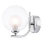 Cradle 1 Light Wall Light Polished Chrome With Clear/Opal Glass