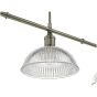 Dara 3 Light Bar Pendant Antique Brass and Ribbed Glass