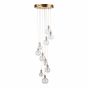 Dita 10 Light Cluster Pendant Brass & Glass