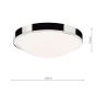 Dover Bathroom Ceiling Light Polished Chrome and Opal IP44