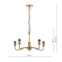 Elara 5 Light Pendant Antique Bronze Fitting Only