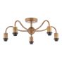 Elara 5 Light Semi-Flush Antique Bronze Fitting Only