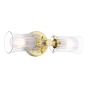 Elba 2 Light Bathroom Wall Light Polished Gold and Glass IP44