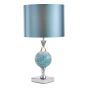 Elsa Table Lamp Polished Chrome Blue Mosaic With Shade